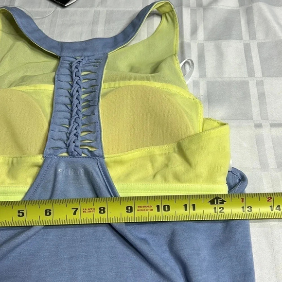ADIDAS. Women tank top,NWT,workout, blue ,racerback,built in bra,logo,gym,resort - Picture 3 of 13